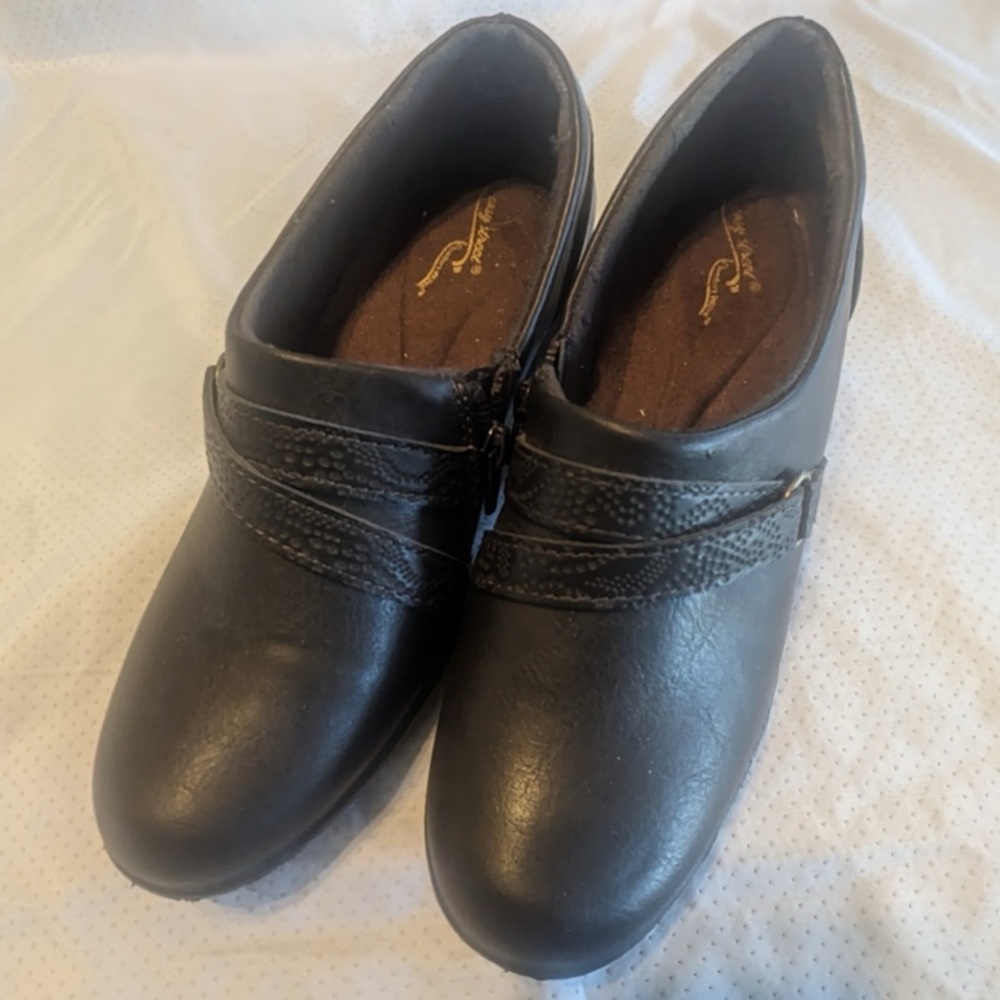 Easy Spirit Brown  Ankle Booties with Textured Strap